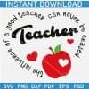 The Influence of a good teacher can never be erased Apple SVG
