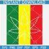 Weed inside Rasta color Flag SVG