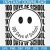 100 Days of School Smiley Face SVG