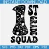 1st Grade Squad Hearts SVG