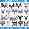 Floral Animal Skull Bundle SVG
