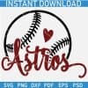 Astros Baseball Ball SVG