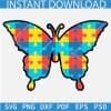 Autism Awareness Butterfly SVG