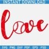 Baseball Love Phrase SVG