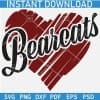 Bearcats scribble Heart Symbol SVG