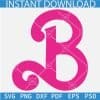 Pink Letter B Barbie SVG