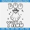 Boo Y All Ghost with Hat SVG,