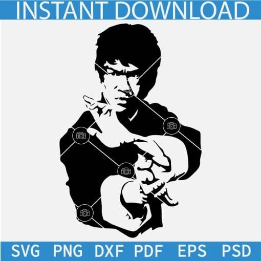 Bruce lee Vector SVG