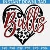 Bulls Leopard Prints Heart Symbol SVG