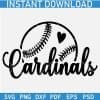 Cardinals Baseball Ball SVG
