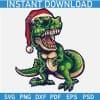 Roaring Christmas Dino SVG