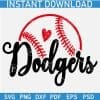 Dodgers Half Baseball ball SVG