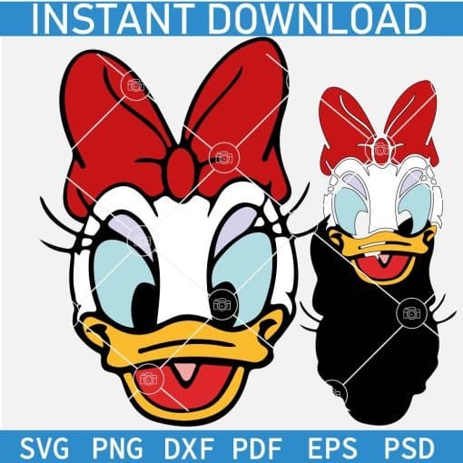 Minnie Donald Duck SVG