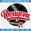 Dragons Baseball Ball SVG