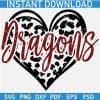Dragons Leopard Prints Heart Symbol SVG