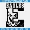 Eagles Inside Letter E SVG