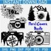 Floral Camera Bundle SVG