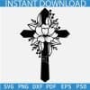 Floral Easter Cross SVG