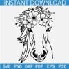Floral Horse Head SVG
