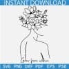 Grow From Within Floral Woman SVG