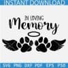 In Loving Memory Paw with wings SVG