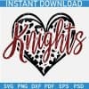 Knights Leopard Prints Heart Symbol SVG