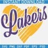 Lakers Scribble Heart Symbol SVG