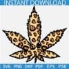 Leopard Prints Weed Leaf SVG