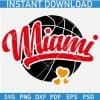 Miami Basketball Ball with Heart Love SVG