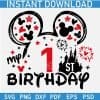 1st Mickey Birthday SVG