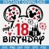 My 18th Birthday Mickey Ears SVG