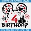 4th Disney Birthday SVG