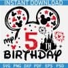 My 5th Birthday Mickey Ears SVG