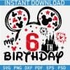 My 6th Birthday Mickey Ears SVG