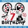 My 7th Birthday Mickey Ears SVG