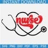 Nurse Heart Symbol Stethoscope SVG