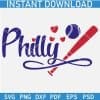 Philly Baseball with stick SVG