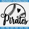 Pirates Half Baseball ball SVG