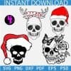 Christmas Skull Bundle SVG