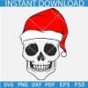 Skull with Santa Hat SVG