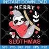 Merry Slothmas SVG