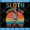 Sloth Running Team SVG