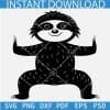 Yoga Sloth SVG,