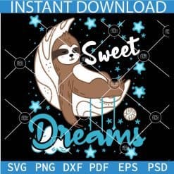 Sweet dreams Sloth SVG