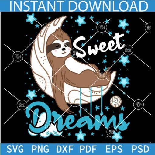 Sweet dreams Sloth SVG