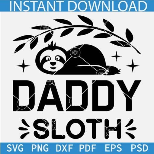 Daddy Sloth SVG