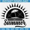 Summer Half Sun SVG