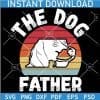 The Dog Father Retro Circle SVG