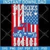 Truckers Move America Cabin inside Distressed Flag SVG