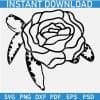 Rose Flower Turtle SVG